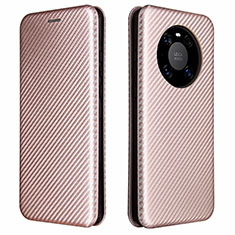 Custodia Portafoglio In Pelle Cover con Supporto T01 per Huawei Mate 40 Oro Rosa