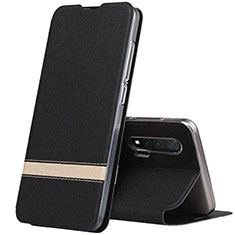 Custodia Portafoglio In Pelle Cover con Supporto T01 per Huawei Nova 6 Nero