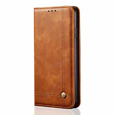 Custodia Portafoglio In Pelle Cover con Supporto T01 per Oppo K7 5G Arancione