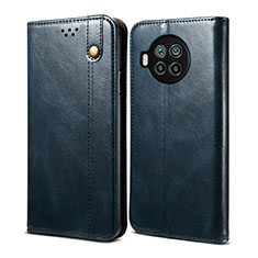 Custodia Portafoglio In Pelle Cover con Supporto T01 per Xiaomi Mi 10i 5G Blu