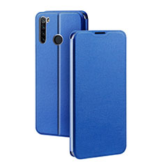 Custodia Portafoglio In Pelle Cover con Supporto T01 per Xiaomi Redmi Note 8 Blu