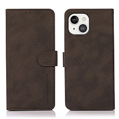 Custodia Portafoglio In Pelle Cover con Supporto T02 per Apple iPhone 13 Mini Marrone