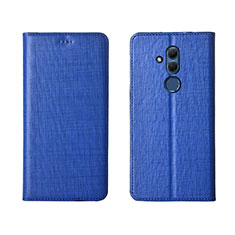 Custodia Portafoglio In Pelle Cover con Supporto T02 per Huawei Mate 20 Lite Blu