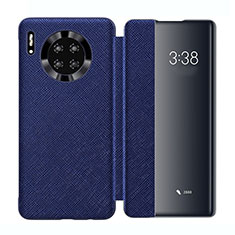 Custodia Portafoglio In Pelle Cover con Supporto T02 per Huawei Mate 30 Pro Blu