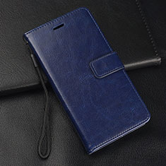 Custodia Portafoglio In Pelle Cover con Supporto T02 per Xiaomi Redmi Note 8 Pro Blu