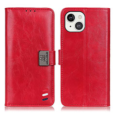 Custodia Portafoglio In Pelle Cover con Supporto T03 per Apple iPhone 13 Rosso