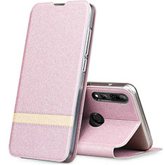 Custodia Portafoglio In Pelle Cover con Supporto T03 per Huawei P Smart+ Plus (2019) Oro Rosa