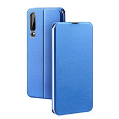 Custodia Portafoglio In Pelle Cover con Supporto T03 per Huawei P30 Blu