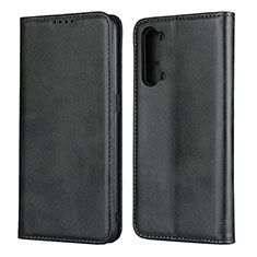 Custodia Portafoglio In Pelle Cover con Supporto T03 per Oppo A91 Nero