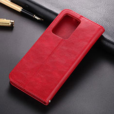 Custodia Portafoglio In Pelle Cover con Supporto T03 per Samsung Galaxy S20 Plus 5G Rosso