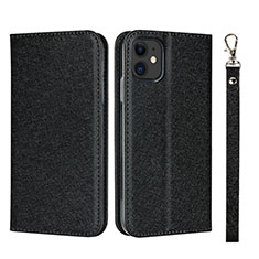 Custodia Portafoglio In Pelle Cover con Supporto T04 per Apple iPhone 11 Nero