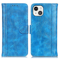 Custodia Portafoglio In Pelle Cover con Supporto T04 per Apple iPhone 14 Blu