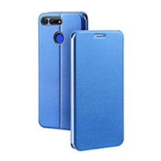 Custodia Portafoglio In Pelle Cover con Supporto T04 per Huawei Honor View 20 Blu