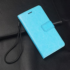 Custodia Portafoglio In Pelle Cover con Supporto T04 per Huawei P30 Lite XL Cielo Blu