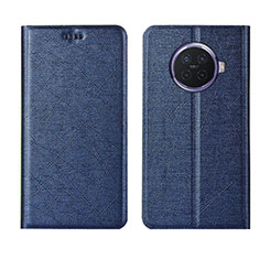 Custodia Portafoglio In Pelle Cover con Supporto T04 per Oppo Ace2 Blu