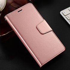 Custodia Portafoglio In Pelle Cover con Supporto T04 per Oppo R17 Pro Oro Rosa