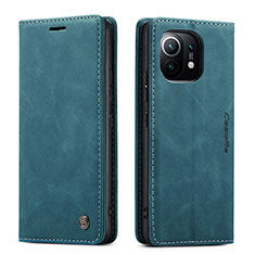 Custodia Portafoglio In Pelle Cover con Supporto T04 per Xiaomi Mi 11 Lite 4G Verde