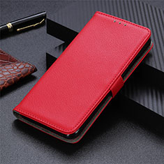 Custodia Portafoglio In Pelle Cover con Supporto T04 per Xiaomi Poco M3 Rosso