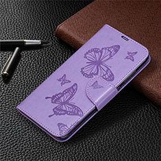 Custodia Portafoglio In Pelle Cover con Supporto T04 per Xiaomi Redmi 10X 4G Viola