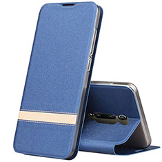 Custodia Portafoglio In Pelle Cover con Supporto T04 per Xiaomi Redmi K20 Blu