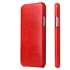 Custodia Portafoglio In Pelle Cover con Supporto T05 per Apple iPhone 11 Pro Max Rosso