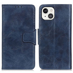 Custodia Portafoglio In Pelle Cover con Supporto T05 per Apple iPhone 13 Blu