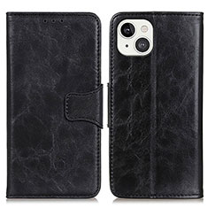 Custodia Portafoglio In Pelle Cover con Supporto T05 per Apple iPhone 13 Nero