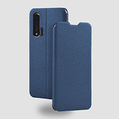 Custodia Portafoglio In Pelle Cover con Supporto T05 per Huawei Nova 6 Blu