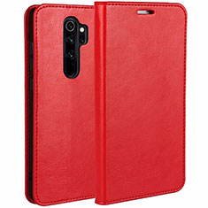 Custodia Portafoglio In Pelle Cover con Supporto T05 per Xiaomi Redmi Note 8 Pro Rosso