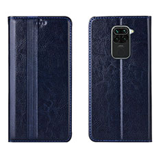 Custodia Portafoglio In Pelle Cover con Supporto T05 per Xiaomi Redmi Note 9 Blu