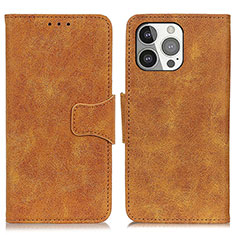 Custodia Portafoglio In Pelle Cover con Supporto T06 per Apple iPhone 16 Pro Max Arancione