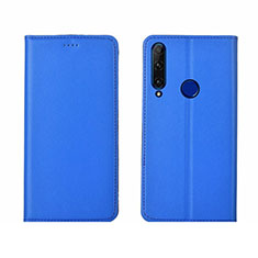 Custodia Portafoglio In Pelle Cover con Supporto T06 per Huawei Honor 20 Lite Blu