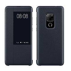 Custodia Portafoglio In Pelle Cover con Supporto T06 per Huawei Mate 20 Blu