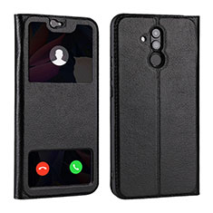 Custodia Portafoglio In Pelle Cover con Supporto T06 per Huawei Mate 20 Lite Nero