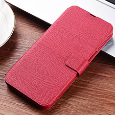 Custodia Portafoglio In Pelle Cover con Supporto T06 per Huawei P30 Lite XL Rosso