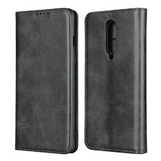 Custodia Portafoglio In Pelle Cover con Supporto T06 per OnePlus 8 Nero