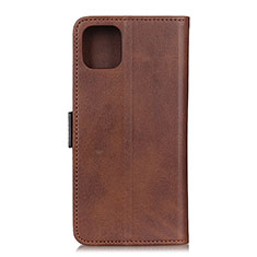 Custodia Portafoglio In Pelle Cover con Supporto T06 per Xiaomi Mi 11 Lite 4G Marrone