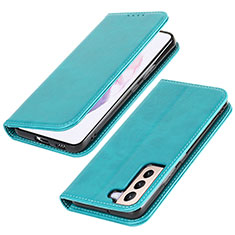 Custodia Portafoglio In Pelle Cover con Supporto T06D per Samsung Galaxy S23 Plus 5G Cielo Blu