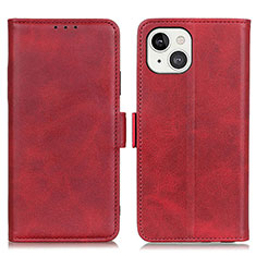 Custodia Portafoglio In Pelle Cover con Supporto T07 per Apple iPhone 14 Plus Rosso