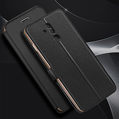 Custodia Portafoglio In Pelle Cover con Supporto T07 per Huawei Mate 20 Lite Nero