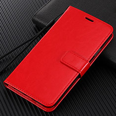 Custodia Portafoglio In Pelle Cover con Supporto T08 per Oppo Find X2 Rosso