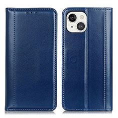 Custodia Portafoglio In Pelle Cover con Supporto T09 per Apple iPhone 14 Plus Blu