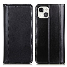 Custodia Portafoglio In Pelle Cover con Supporto T09 per Apple iPhone 15 Nero