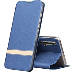 Custodia Portafoglio In Pelle Cover con Supporto T09 per Huawei Honor 20S Blu