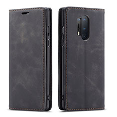 Custodia Portafoglio In Pelle Cover con Supporto T10 per OnePlus 8 Pro Nero