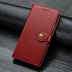 Custodia Portafoglio In Pelle Cover con Supporto T10 per Oppo K7 5G Rosso