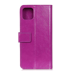 Custodia Portafoglio In Pelle Cover con Supporto T10 per Xiaomi Mi 11 Lite 5G Viola