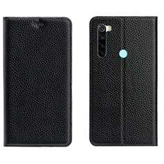 Custodia Portafoglio In Pelle Cover con Supporto T10 per Xiaomi Redmi Note 8 Nero