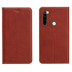 Custodia Portafoglio In Pelle Cover con Supporto T10 per Xiaomi Redmi Note 8 Rosso Rosa