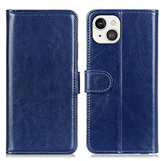 Custodia Portafoglio In Pelle Cover con Supporto T12 per Apple iPhone 13 Mini Blu